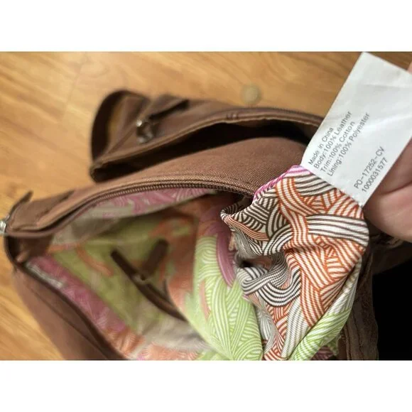 THE SAK Convertible VENTURA GENUINE LEATHER Backpack Crossbody Brown Distressed - Picture 10 of 13